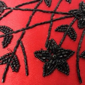 Red beaded 1990 handbag